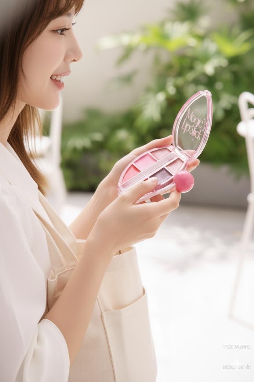 6-Shade Lipstick Palette Matte & Shimmer Finish Lip Colors